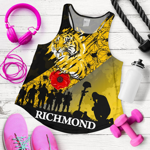 Richmond Tigers Women's Racerback Tank Lest We Forget - Vibe Hoodie
