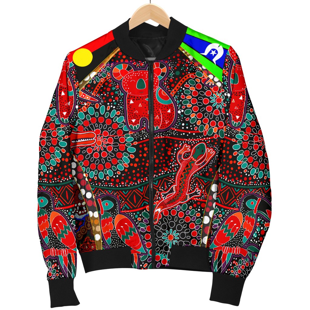 mens-bomber-jackets-aboriginal-animal-dot-acrylic-paint