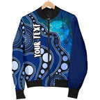 custom-text-aboriginal-womens-bomber-jackets-australia-indigenous-flag-circle-dot-painting-art-blue
