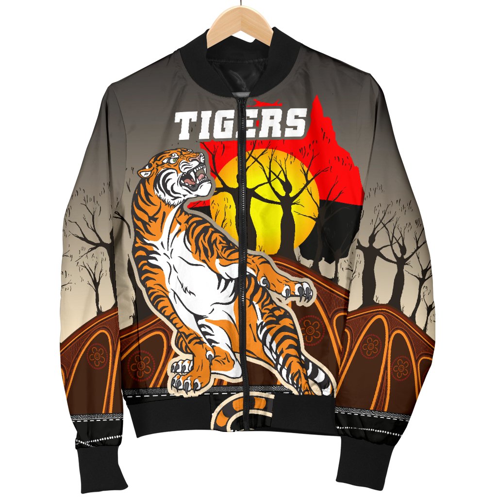 custom-personalised-wests-tigers-womens-bomber-jacket-version-aboriginal-art