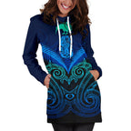 maori-manaia-new-zealand-hoodie-dress-blue