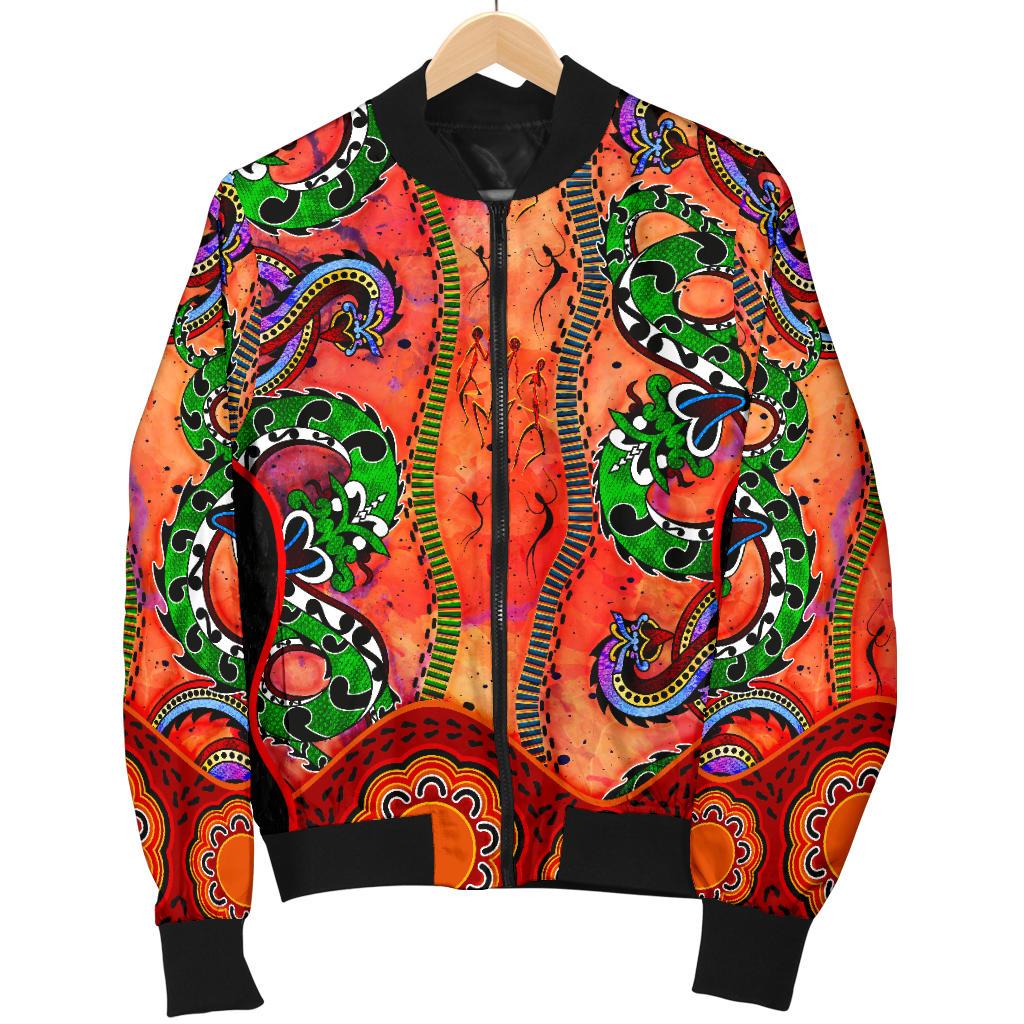 aboriginal-womens-bomber-jacket-aussie-indigenous-patterns-orange