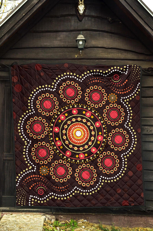 aboriginal-premium-quilt-australian-colorful-flower-dot-painting-art