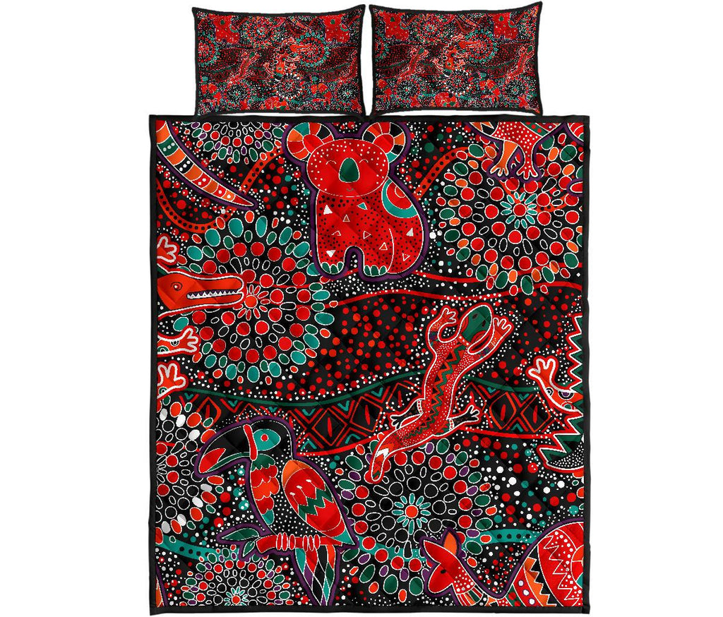 quilt-bed-sets-aboriginal-animal-dot-acrylic-paint