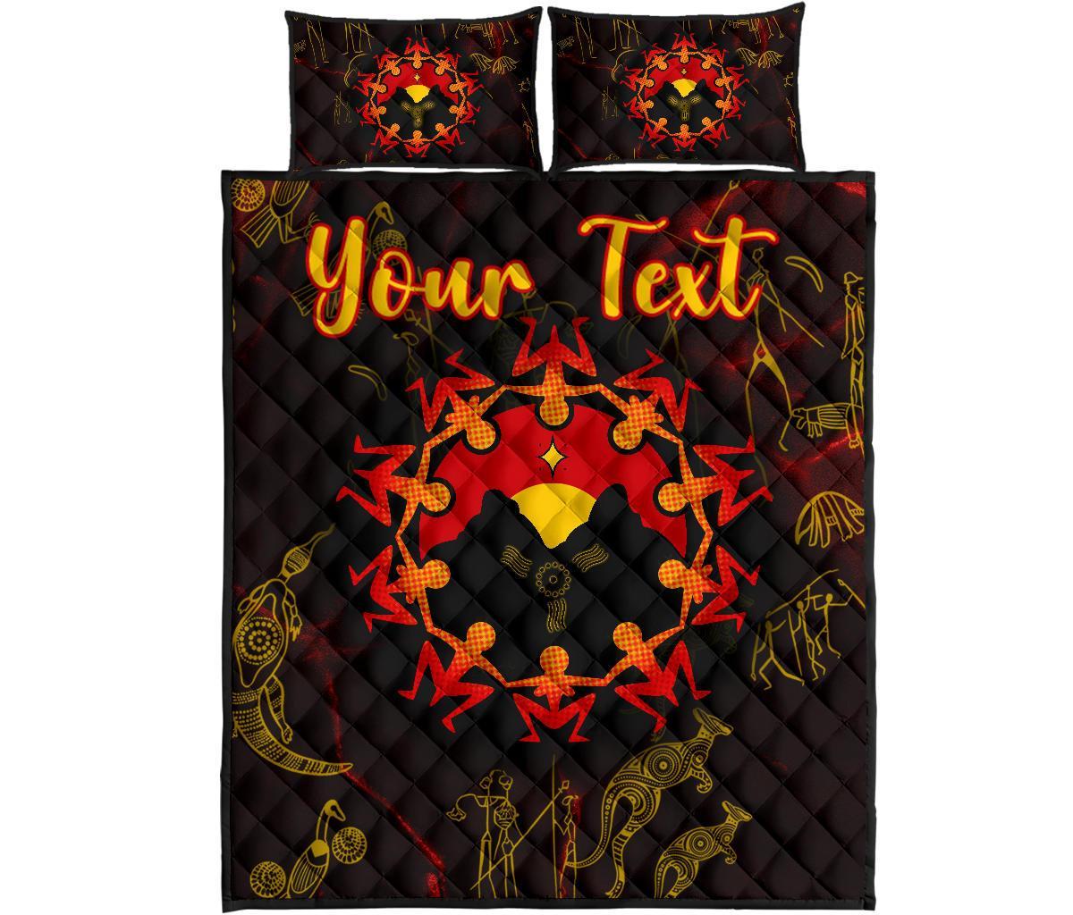 custom-aboriginal-quilt-bed-set-australia-map-and-indigenous-flag