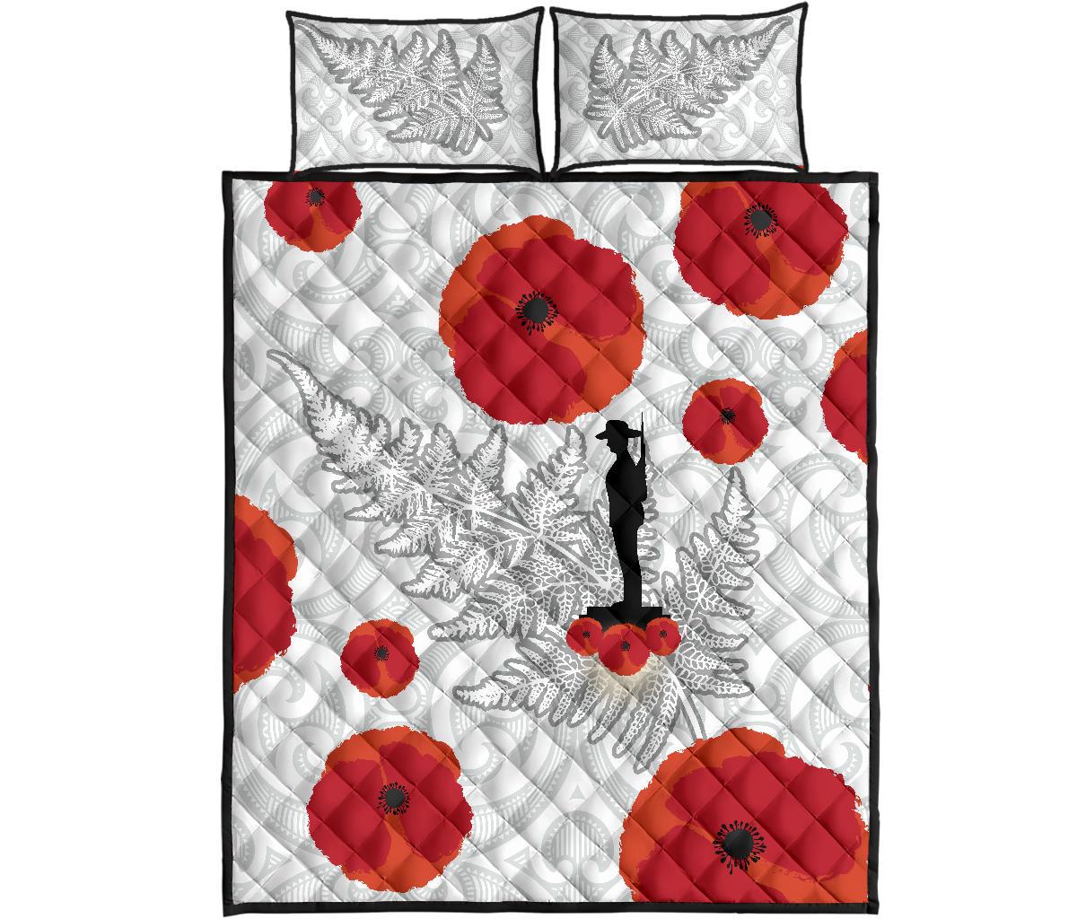 anzac-maori-quilt-bed-set-silver-fern-lest-for-get