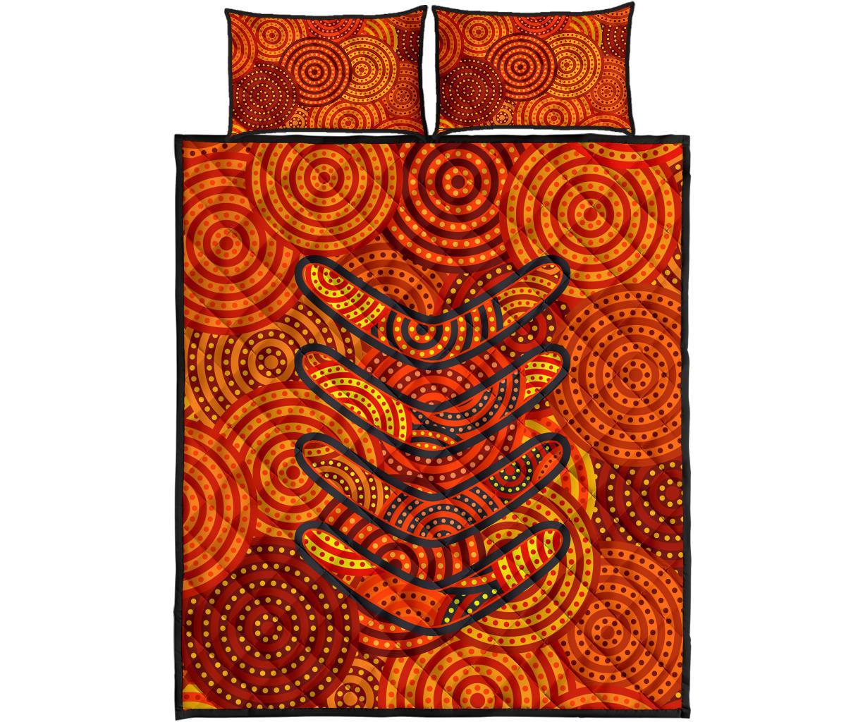 aboriginal-quilt-bed-set-aboriginal-boomerangs-and-dot-circle