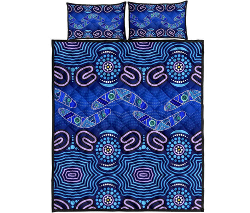 aboriginal-quilt-bed-set-boomerangs-and-dot-painting-art-ver02