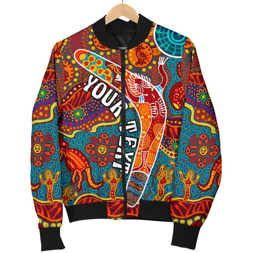 aboriginal-personalised-womens-bomber-jacket-indigenous-boomerang