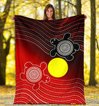aboriginal-premium-blanket-indigenous-circle-dot-painting-style