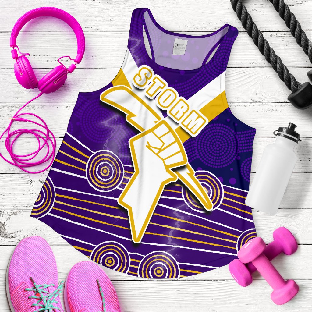 Storm Women Racerback Tank Indigenous Melbourne - Vibe Hoodie
