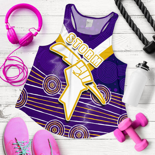 Storm Women Racerback Tank Indigenous Melbourne - Vibe Hoodie