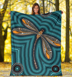 premium-blanket-indigenous-dragonfly