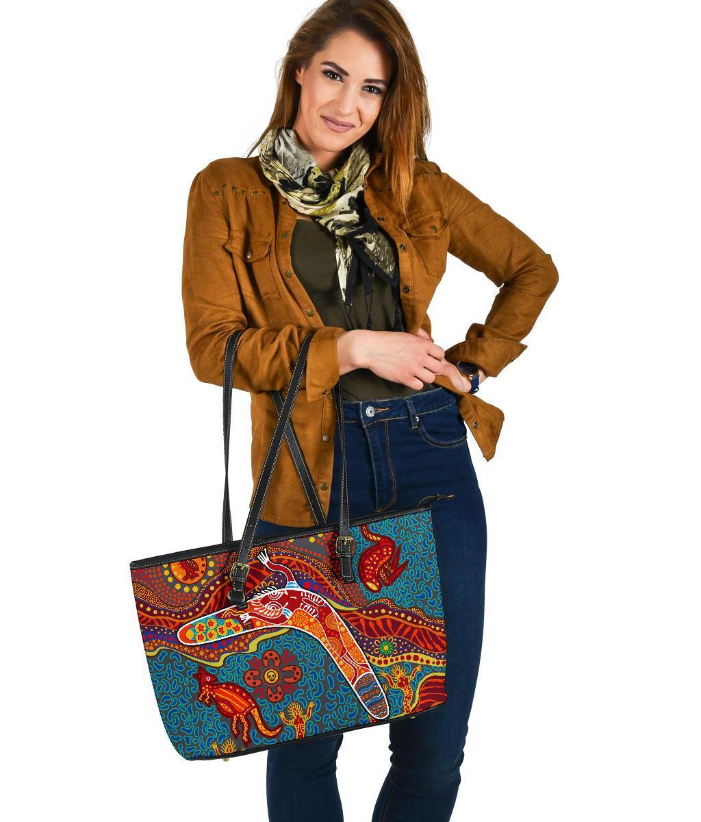 aboriginal-large-leather-tote-bag-indigenous-boomerang