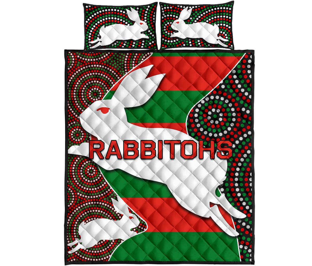 rabbitohs-quilt-bed-set