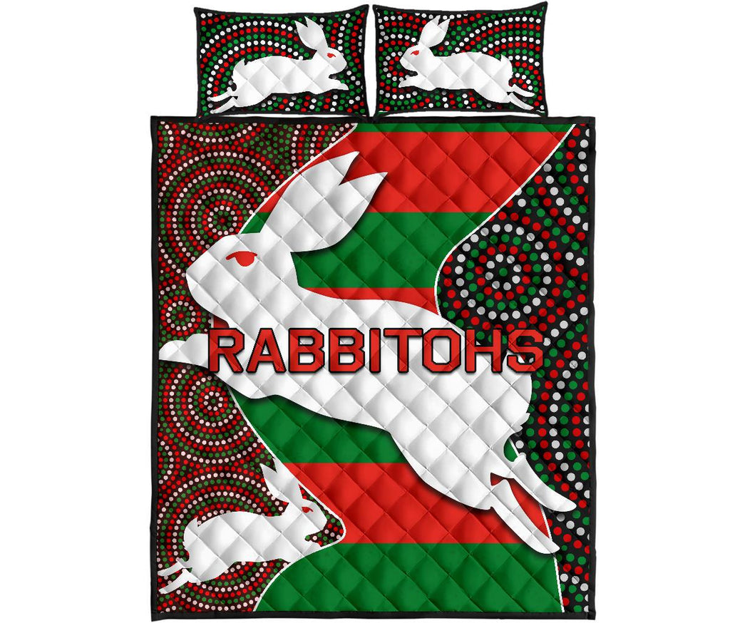 rabbitohs-quilt-bed-set