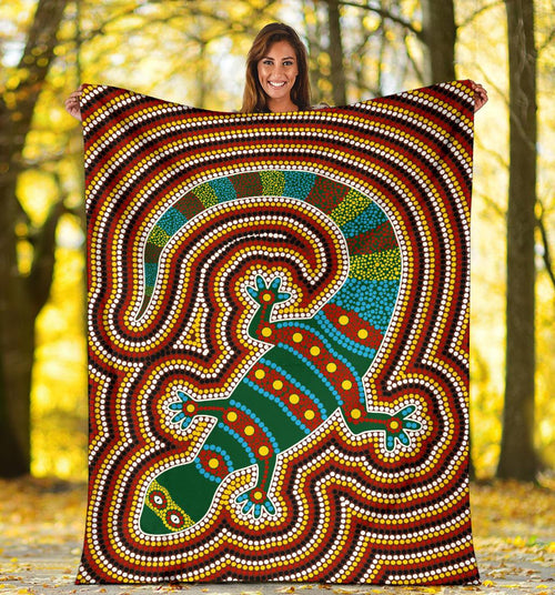 aboriginal-premium-blanket-lizard-dot-painting-patterns