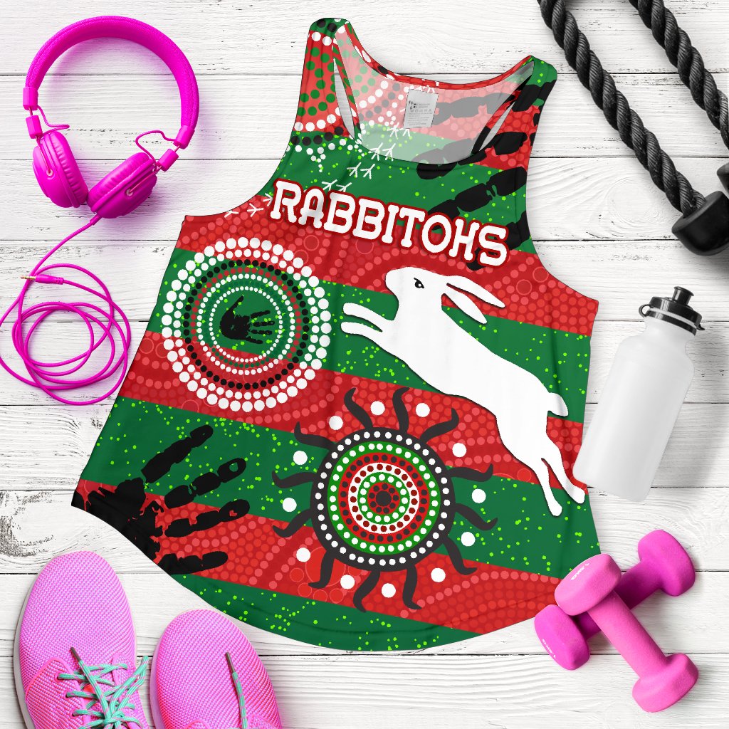 South Sydney Rabbitohs Indigenous Women Racerback Tank Country Style No.1 - Vibe Hoodie