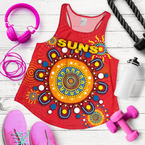 Gold Coast Women Racerback Tank Suns Indigenous - Vibe Hoodie