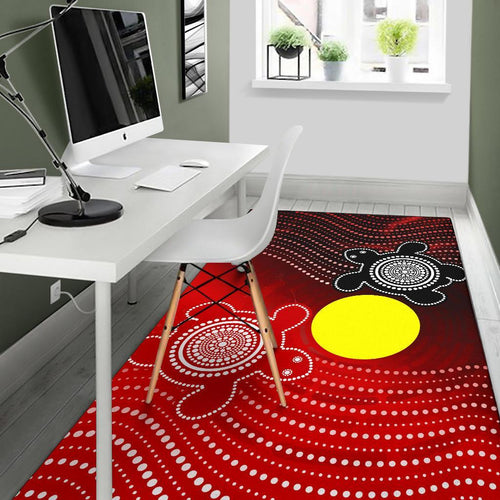 aboriginal-area-rug-indigenous-circle-dot-painting-style
