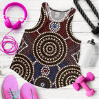 Racerback Tank - Aboriginal Dot Painting Tank Top Ver08 - Women - Vibe Hoodie