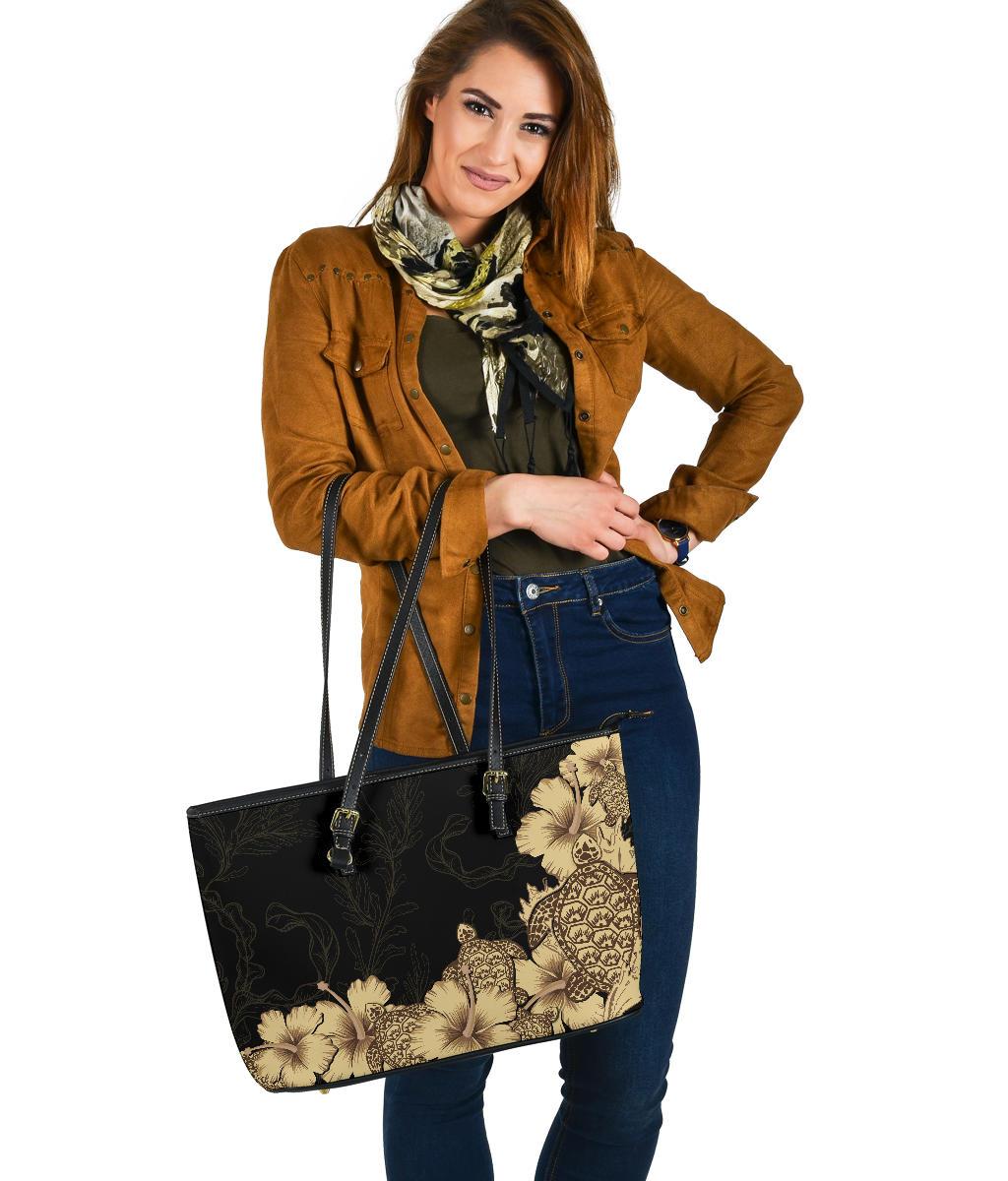 hibiscus-plumeria-golden-turtle-large-leather-tote