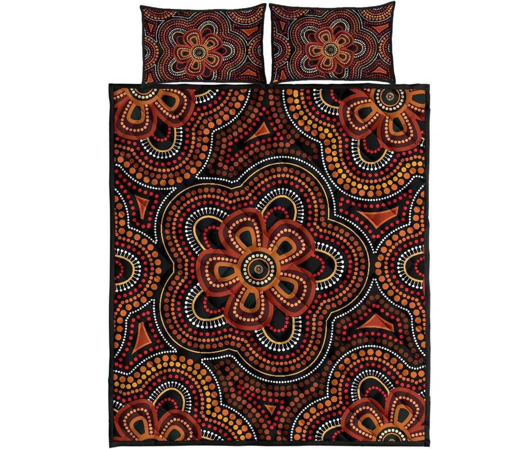 aboriginal-quilt-bed-set-aboriginal-dot-painting-flowers-style-ver02