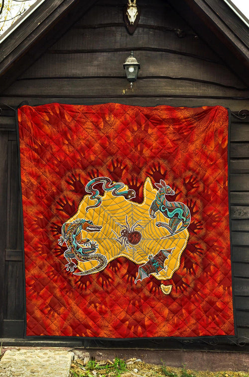 aboriginal-premium-quilt-australia-map-hand-patterns-spider-web