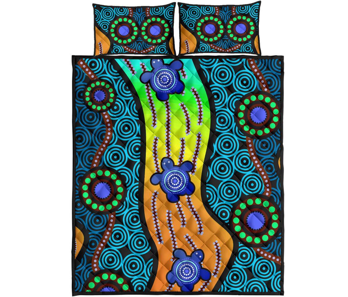 quilt-bed-set-aboriginal-turtle