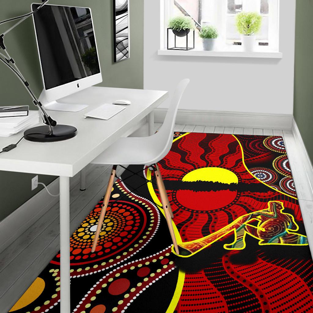 area-rug-australia-aboriginal-dots-with-didgeridoo