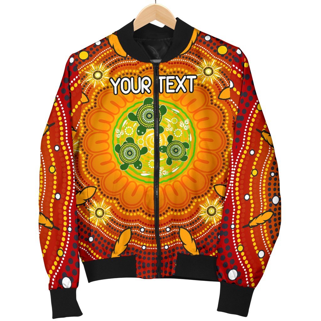 custom-text-aboriginal-womens-bomber-jackets-turtle-circle-dot-painting-art