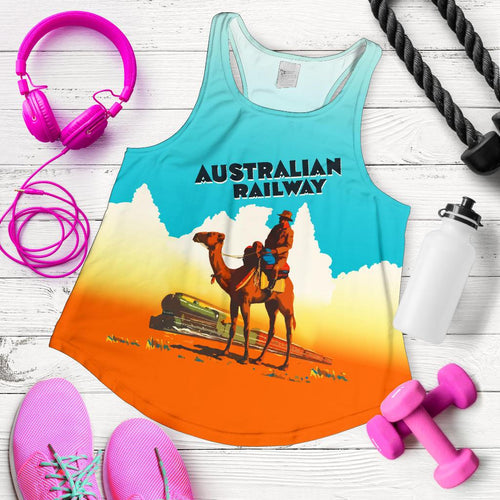 Racerback Tank - Australia Camel Top Tank Railway - Women - Vibe Hoodie