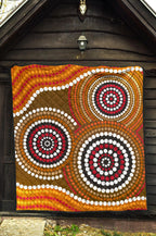 aboriginal-premium-quilt-australia-brown-circle-dot-painting-art