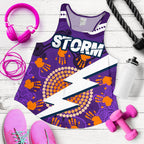 (Custom Personalised) Storm Women's Racerback Tank Indigenous Aboriginal Melbourne - Sun Style - Vibe Hoodie