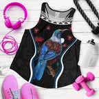 New Zealand Tui Bird Women Racerback Tank, Pohutukawa - Black - Vibe Hoodie