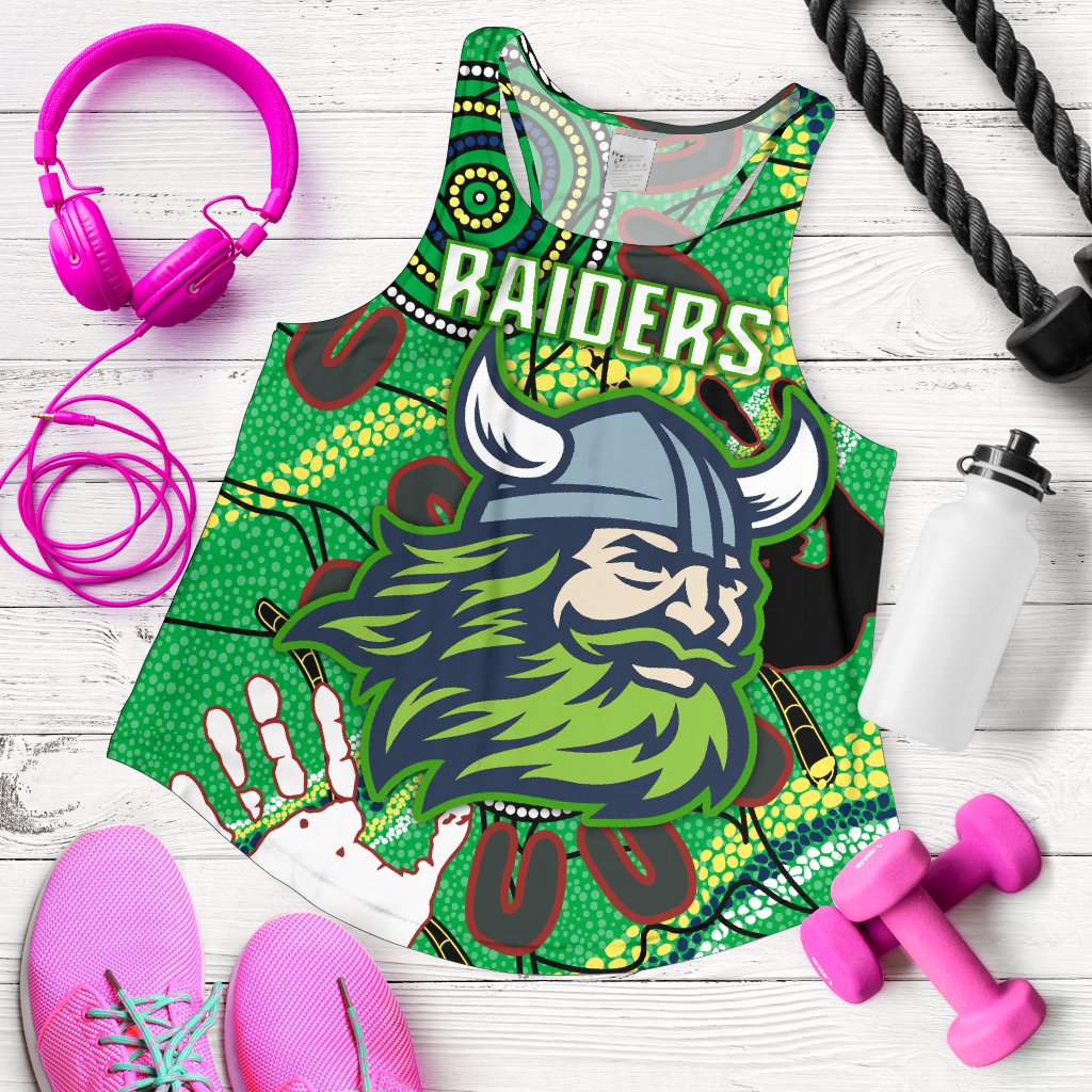Canberra Women's Racerback Tank Raiders Indigenous 2 - Vibe Hoodie