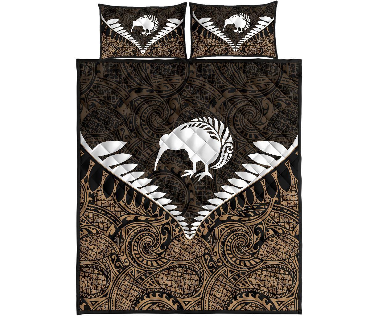 kiwi-silver-fern-classic-quilt-bed-set-gold