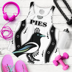 Collingwood Women Racerback Tank Pies Indigenous - White - Vibe Hoodie
