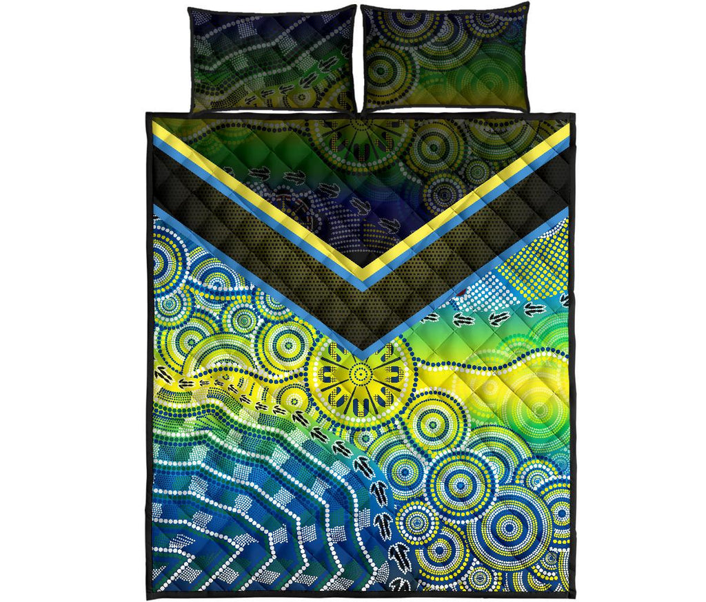 aboriginal-quilt-set-covers-dot-painting-indigenous-circle-patterns
