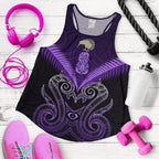Maori Manaia New Zealand Women Racerback Tank Purple - Vibe Hoodie