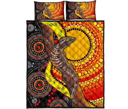 1saustralia-quilt-bed-set-australian-aboriginal-dot-painting-sun-and-lizard