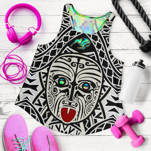 Integrity Maori Ta Moko Women Racerback Tank Kiwi and Paua - Vibe Hoodie