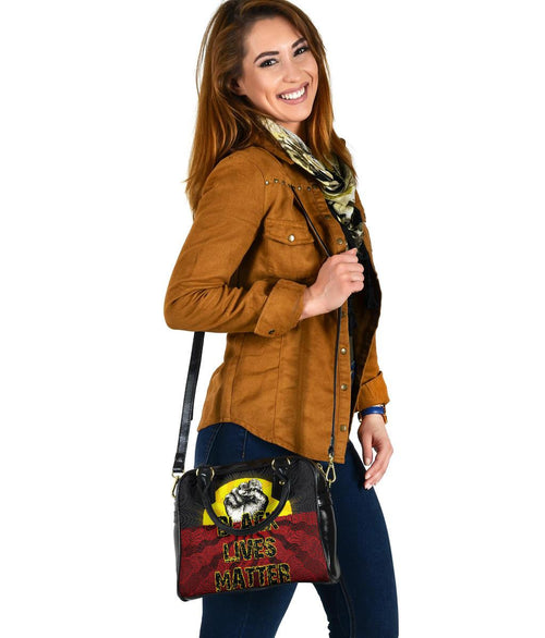 Shoulder Handbag, Aboriginal Black Lives Matter Sun Dot Painting - Vibe Hoodie