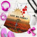 Anzac Day 2021 Women's Racerback Tank - We Will Remember Them - Vibe Hoodie