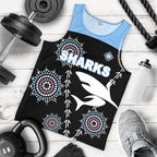 cronulla-mens-tank-top-sharks-simple-indigenous-black