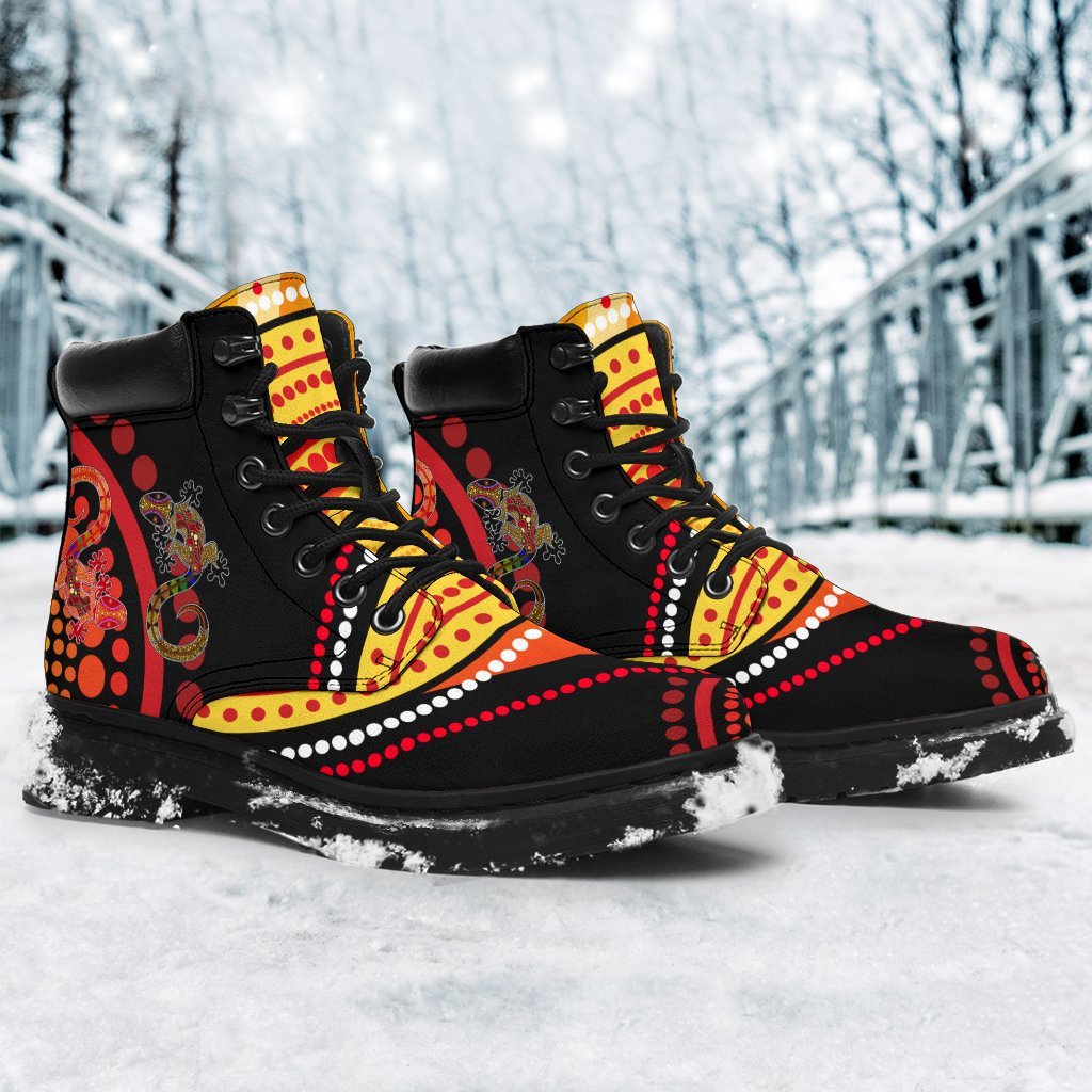 aboriginal-all-season-boots-couple-aboriginal-lizards