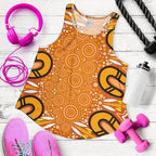 Aboriginal Women's Racerback Tank - Indigenous Art Patterns Ver03 - Vibe Hoodie
