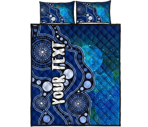 custom-text-aboriginal-quilt-bed-set-australia-indigenous-flag-circle-dot-painting-art-blue