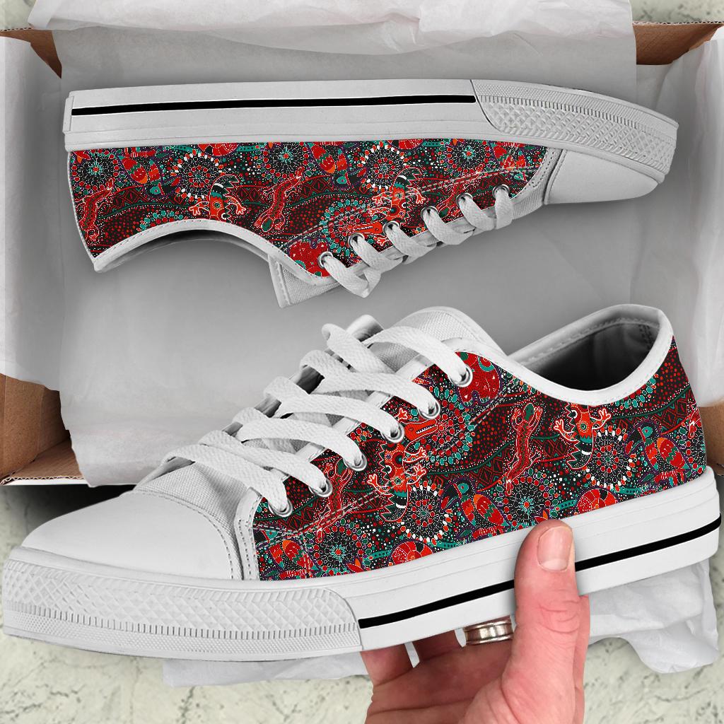 low-top-shoes-aboriginal-animal-dot-acrylic-paint