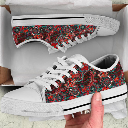 low-top-shoes-aboriginal-animal-dot-acrylic-paint